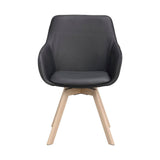 ALISON Essstuhl Schwarz/weiß pigmentiert 58x60x88cm - ZEN ZONE Furniture