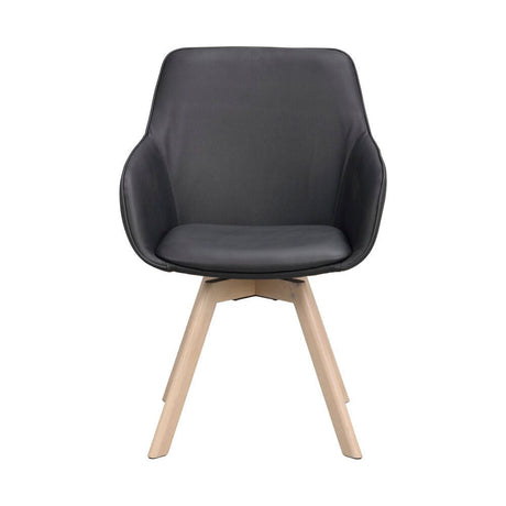 ALISON Essstuhl Schwarz/weiß pigmentiert 58x60x88cm - ZEN ZONE Furniture