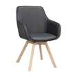 ALISON Essstuhl Schwarz/weiß pigmentiert 58x60x88cm - ZEN ZONE Furniture
