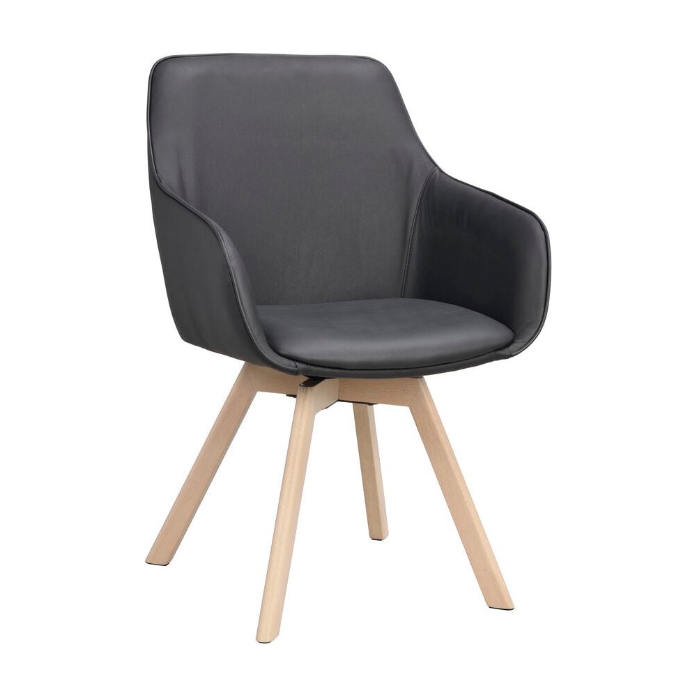 ALISON Essstuhl Schwarz/weiß pigmentiert 58x60x88cm - ZEN ZONE Furniture