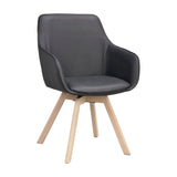 ALISON Essstuhl Schwarz/weiß pigmentiert 58x60x88cm - ZEN ZONE Furniture