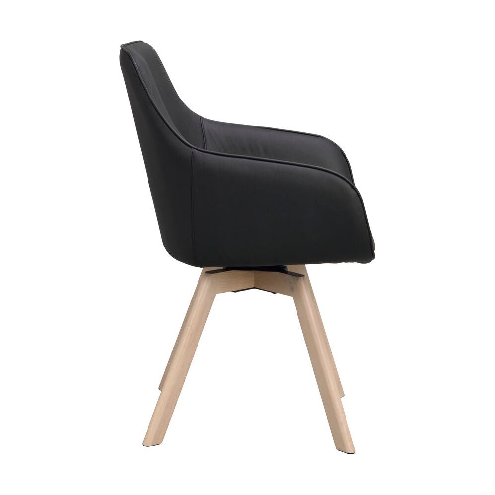 ALISON Essstuhl Schwarz/weiß pigmentiert 58x60x88cm - ZEN ZONE Furniture