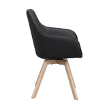 ALISON Essstuhl Schwarz/weiß pigmentiert 58x60x88cm - ZEN ZONE Furniture