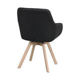 ALISON Essstuhl Schwarz/weiß pigmentiert 58x60x88cm - ZEN ZONE Furniture