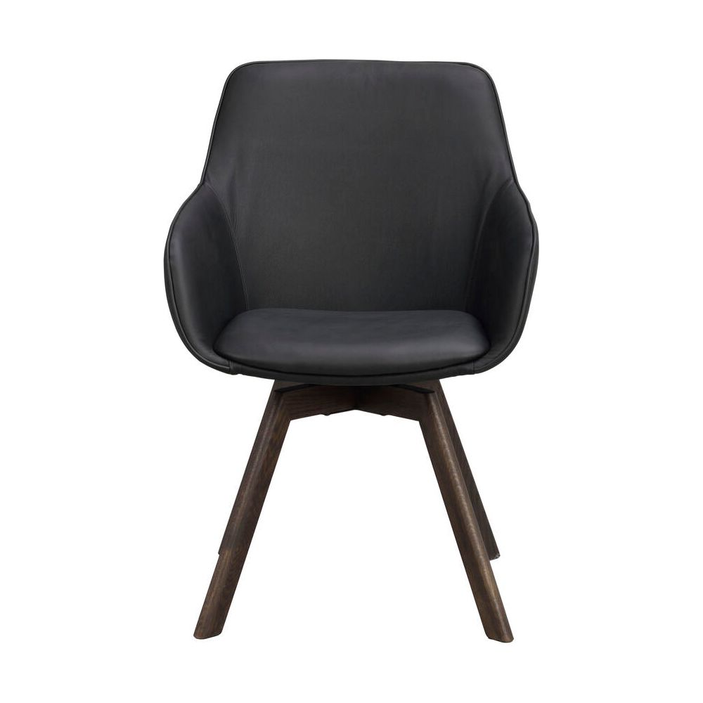 ALISON Essstuhl Schwarz/braun 58x60x88cm - ZEN ZONE Furniture