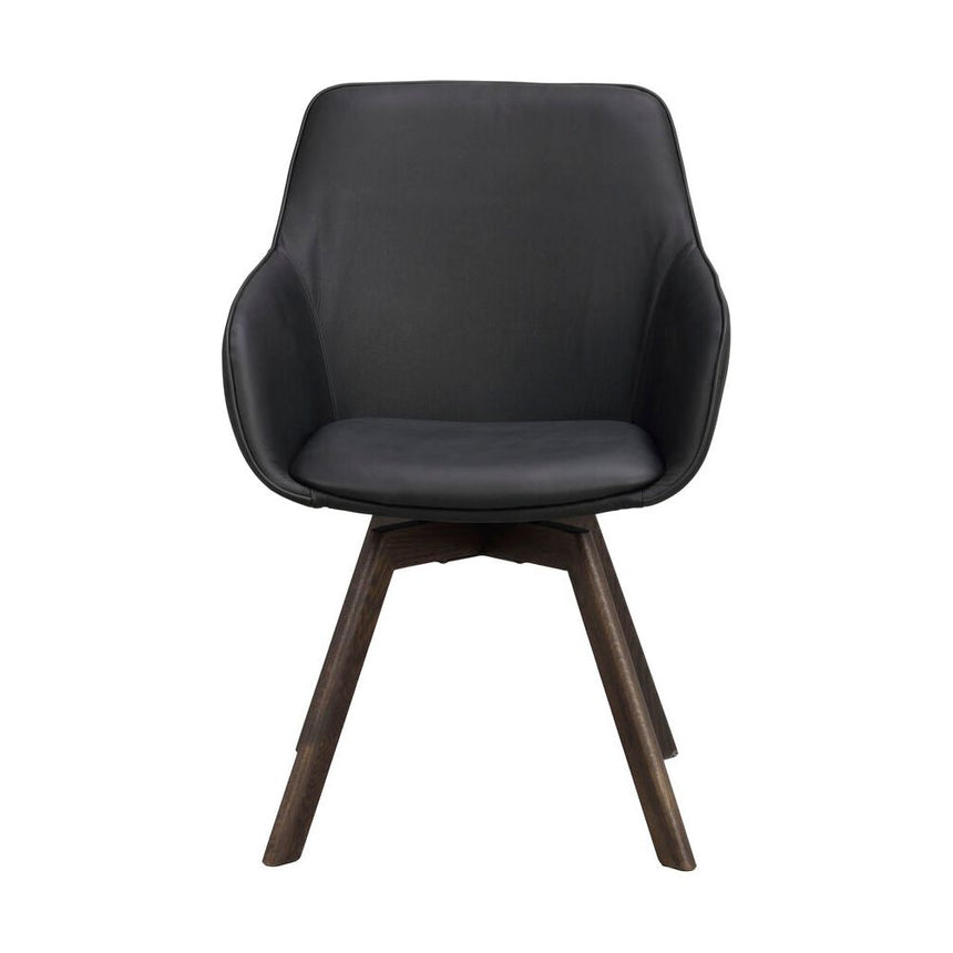 ALISON Essstuhl Schwarz/braun 58x60x88cm - ZEN ZONE Furniture