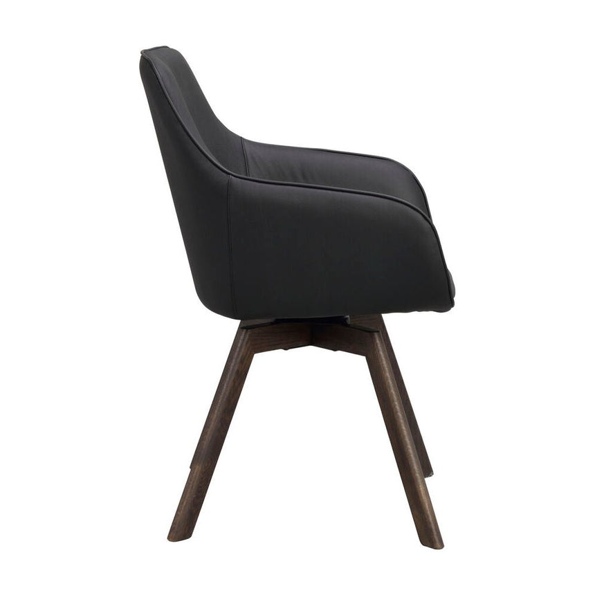 ALISON Essstuhl Schwarz/braun 58x60x88cm - ZEN ZONE Furniture