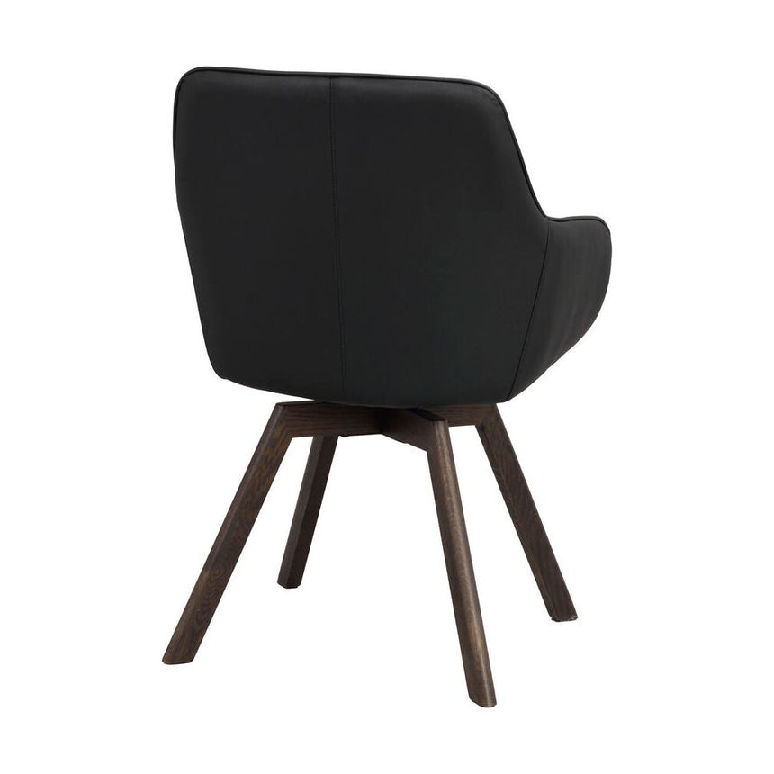 ALISON Essstuhl Schwarz/braun 58x60x88cm - ZEN ZONE Furniture