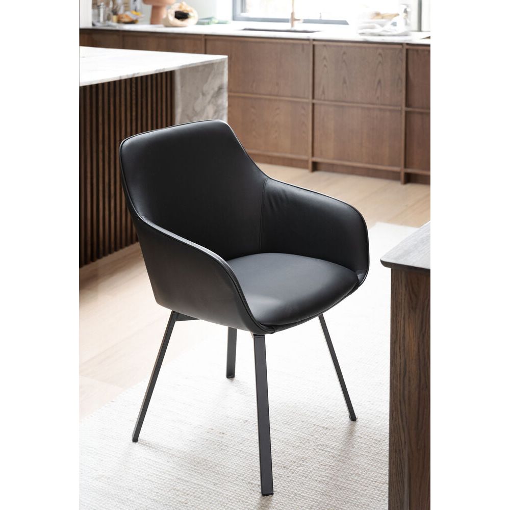 ALISON Essstuhl Schwarz 58x59x89cm - ZEN ZONE Furniture