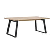MELVILLE Esstisch Weiß pigmentiert/Schwarz 210x95x75cm - ZEN ZONE