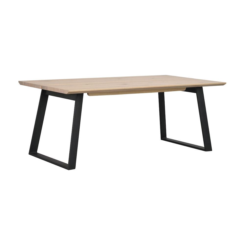 MELVILLE Esstisch Weiß pigmentiert/Schwarz 210x95x75cm - ZEN ZONE