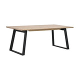 MELVILLE Esstisch Weiß pigmentiert/Schwarz 210x95x75cm - ZEN ZONE