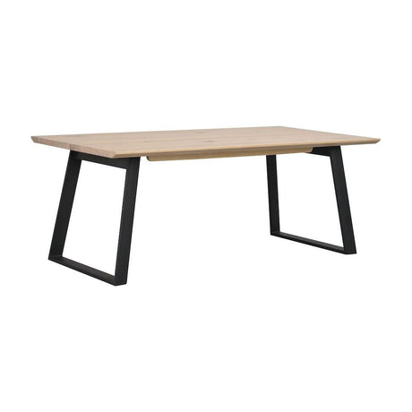 MELVILLE Esstisch Weiß pigmentiert/Schwarz 210x95x75cm - ZEN ZONE