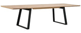 MELVILLE Esstisch Weiß pigmentiert/Schwarz 210x95x75cm - ZEN ZONE