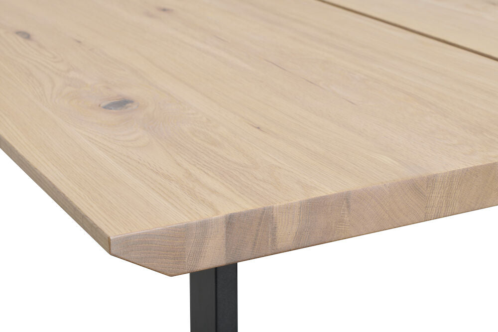 MELVILLE Esstisch Weiß pigmentiert/Schwarz 210x95x75cm - ZEN ZONE