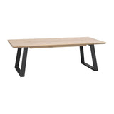 MELVILLE Couchtisch Weiß pigmentiert/Schwarz 140x65x46cm - ZEN ZONE