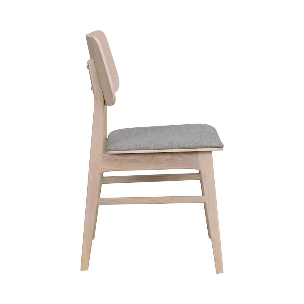 NAGANO Esszimmerstuhl Weiß pigmentiert/hellgrau 50x51x85cm - ZEN ZONE