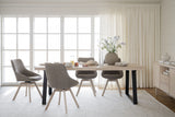 BROOKLYN Esstisch Weiß pigmentiert/Schwarz 220x95x75cm - ZEN ZONE