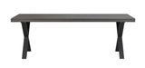 BROOKLYN Esstisch Dunkelbraun/Schwarz X-Beine 220x95x75cm - ZEN ZONE