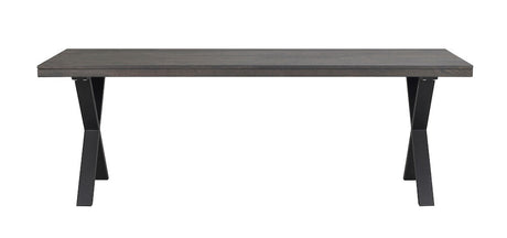 BROOKLYN Esstisch Dunkelbraun/Schwarz X-Beine 220x95x75cm - ZEN ZONE