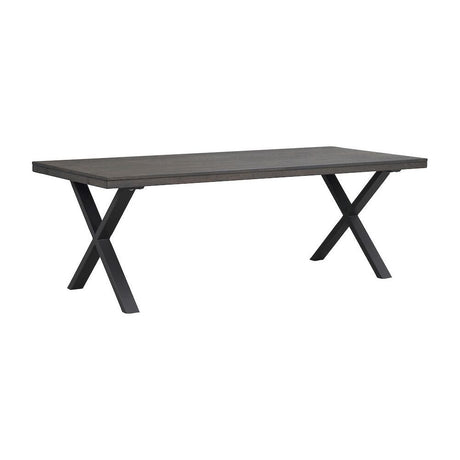 BROOKLYN Esstisch Dunkelbraun/Schwarz X-Beine 220x95x75cm - ZEN ZONE