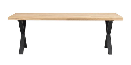 BROOKLYN Esstisch Eiche/Schwarz X-Beine 220x95x75cm - ZEN ZONE