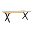 BROOKLYN Esstisch Eiche/Schwarz X-Beine 220x95x75cm - ZEN ZONE