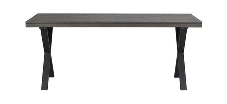 BROOKLYN Esstisch Dunkelbraun/Schwarz X-Beine 170x95x75cm - ZEN ZONE