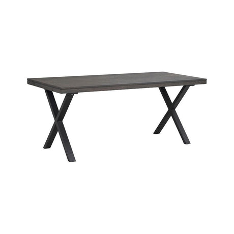 BROOKLYN Esstisch Dunkelbraun/Schwarz X-Beine 170x95x75cm - ZEN ZONE