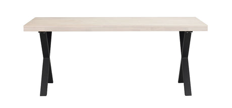 BROOKLYN Esstisch Weiß pigmentiert/Schwarz X-Beine 170x95x75cm - ZEN ZONE