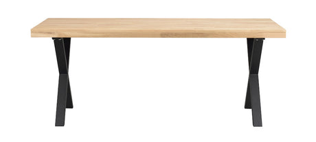 BROOKLYN Esstisch Eiche/Schwarz X-Beine 170x95x75cm - ZEN ZONE