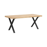 BROOKLYN Esstisch Eiche/Schwarz X-Beine 170x95x75cm - ZEN ZONE