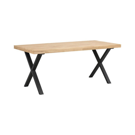 BROOKLYN Esstisch Eiche/Schwarz X-Beine 170x95x75cm - ZEN ZONE