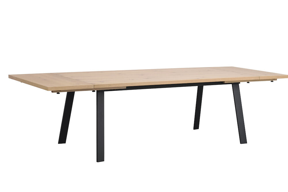 WINNIPEG Esstisch Weiß pigmentiert/Schwarz 200x100x75cm - ZEN ZONE