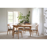 RODHAM Essstuhl Eiche/Graubeige 44x51x82cm - ZEN ZONE Furniture