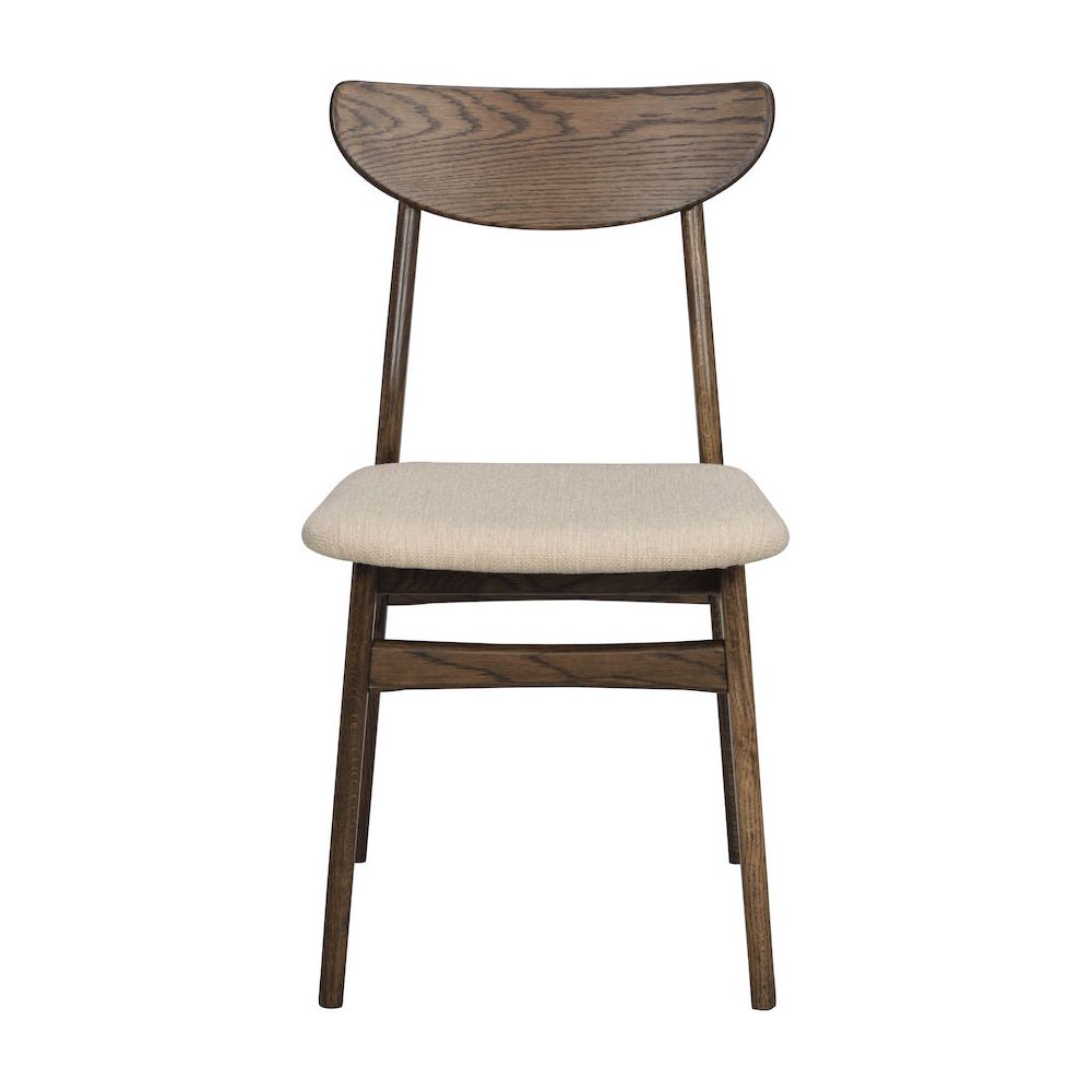 RODHAM Esszimmerstuhl Braun/Beige 44x51x82cm - ZEN ZONE