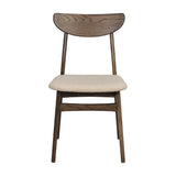 RODHAM Esszimmerstuhl Braun/Beige 44x51x82cm - ZEN ZONE