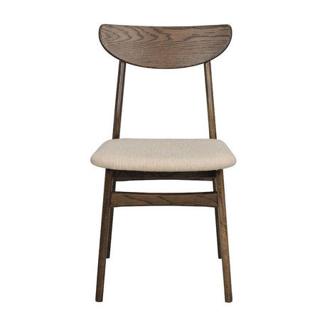 RODHAM Esszimmerstuhl Braun/Beige 44x51x82cm - ZEN ZONE