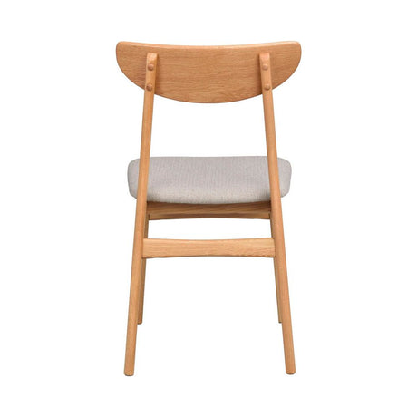 RODHAM Essstuhl Eiche/Graubeige 44x51x82cm - ZEN ZONE Furniture