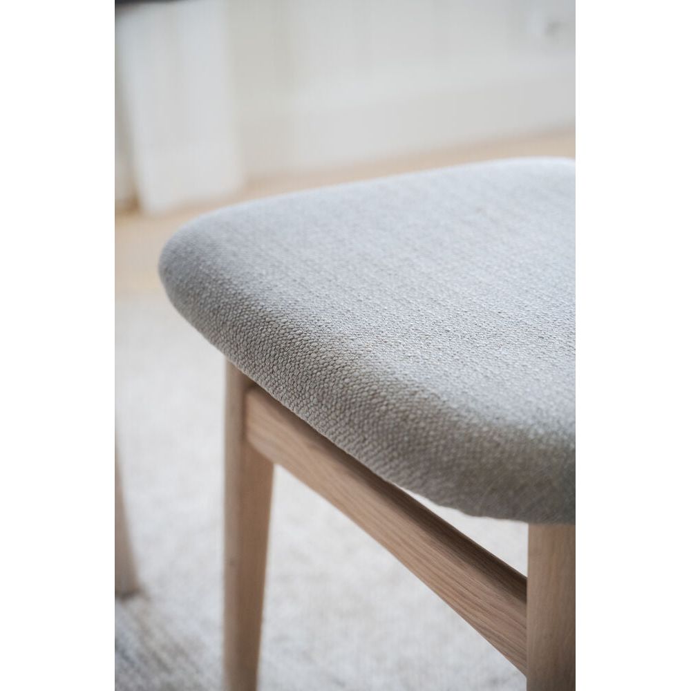 RODHAM Essstuhl Weiß pigmentiert/Graubeige 44x51x82cm - ZEN ZONE Furniture