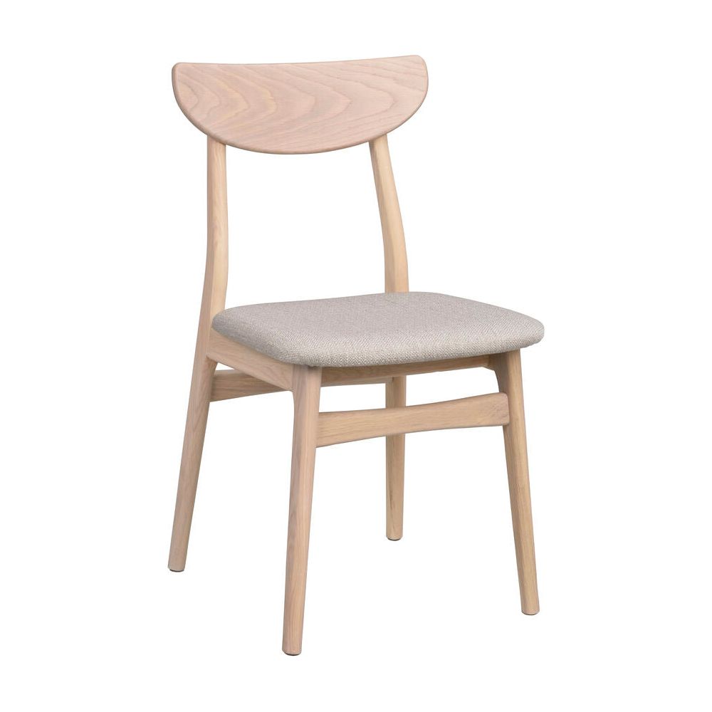 RODHAM Essstuhl Weiß pigmentiert/Graubeige 44x51x82cm - ZEN ZONE Furniture