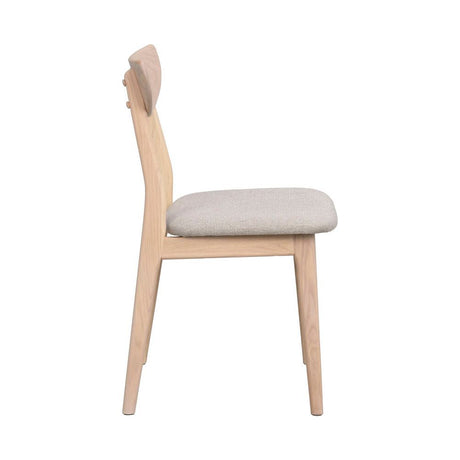 RODHAM Essstuhl Weiß pigmentiert/Graubeige 44x51x82cm - ZEN ZONE Furniture
