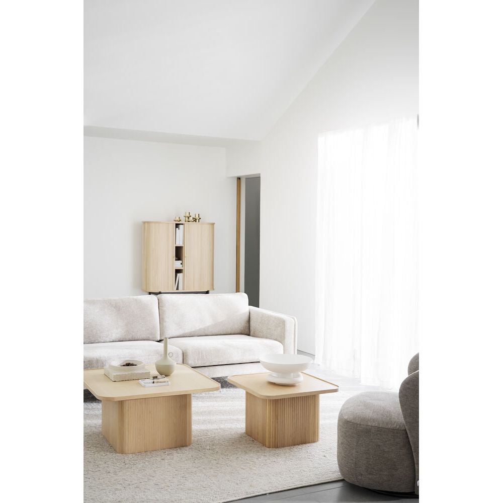 SULLIVAN Couchtisch Weiß pigmentiert 60x60x37cm - ZEN ZONE
