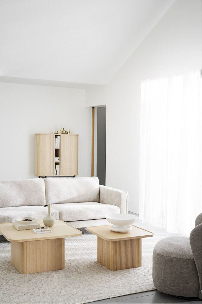SULLIVAN Couchtisch Weiß pigmentiert 60x60x37cm - ZEN ZONE