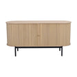HADDINGTON Sideboard Weiß pigmentiert/Schwarz 142x45x71cm - ZEN ZONE Furniture
