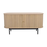 HADDINGTON Sideboard Weiß pigmentiert/Schwarz 142x45x71cm - ZEN ZONE Furniture