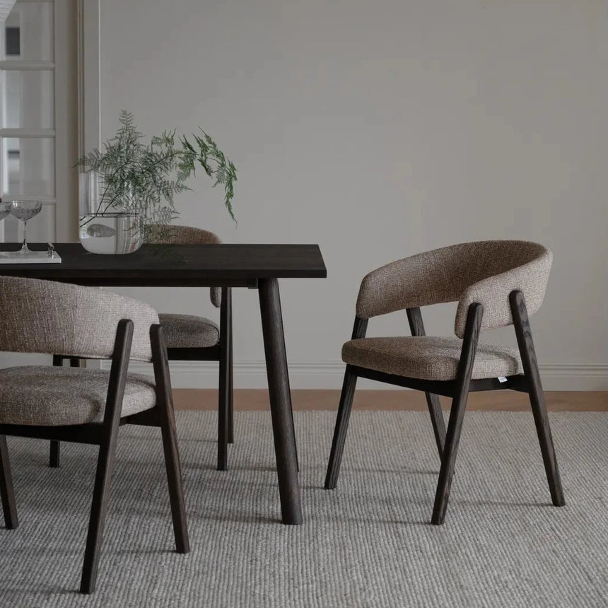 BARNABY Essstuhl aus Eiche und Stoff, 2er-Pack - ZEN ZONE Furniture