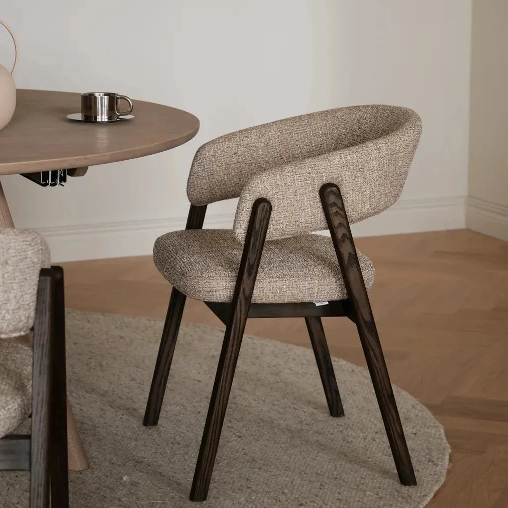 BARNABY Essstuhl aus Eiche und Stoff, 2er-Pack - ZEN ZONE Furniture