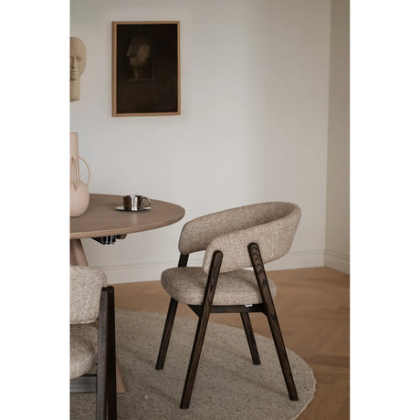 BARNABY Essstuhl aus Eiche und Stoff, 2er-Pack - ZEN ZONE Furniture