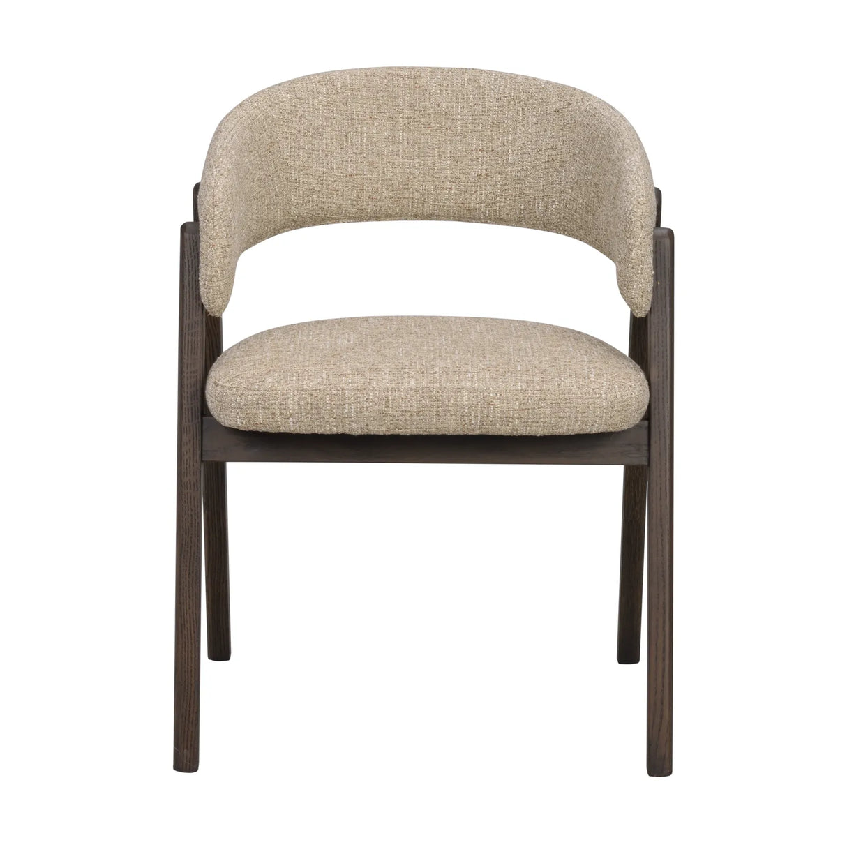 BARNABY Essstuhl aus Eiche und Stoff, 2er-Pack - ZEN ZONE Furniture